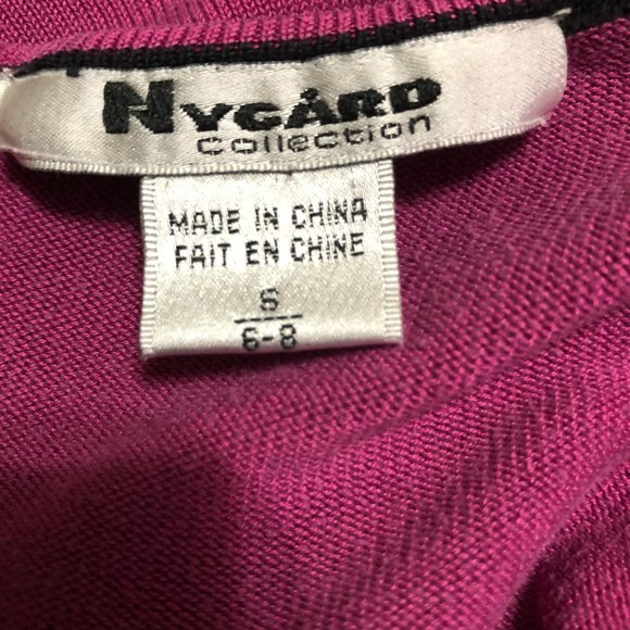 Nygard silk striped short sleeve knit - Picture 4 of 5